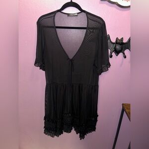 Foxblood Coralie Mesh Dress